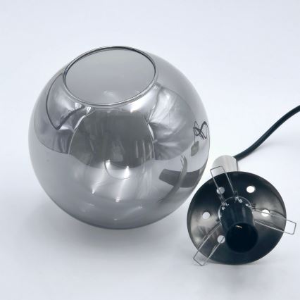 Підвісна люстра ROLLO 1xE14/5W/230V матовий хром/димчастий