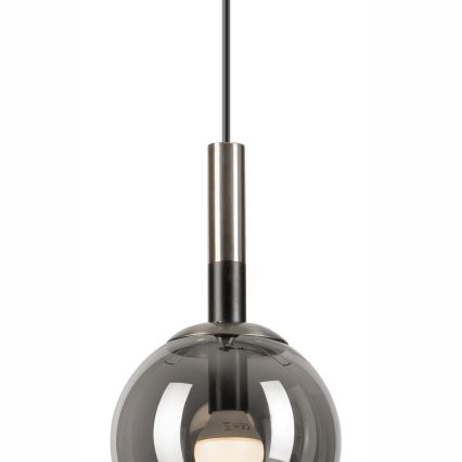 Підвісна люстра ROLLO 1xE14/5W/230V матовий хром/димчастий