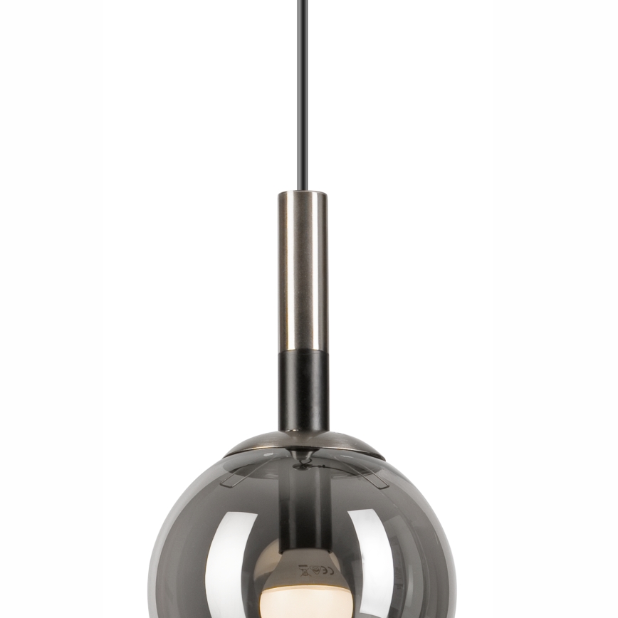 Підвісна люстра ROLLO 1xE14/5W/230V матовий хром/димчастий