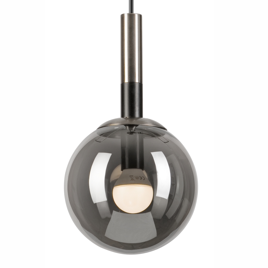 Підвісна люстра ROLLO 1xE14/5W/230V матовий хром/димчастий