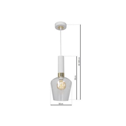 Підвісна люстра ROMA WHITE 1xE27/60W/230V
