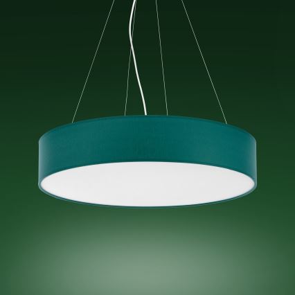 Підвісна люстра RONDO 4xE27/15W/230V зелений