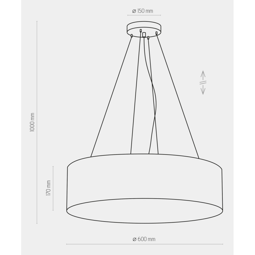 Підвісна люстра RONDO 4xE27/15W/230V зелений