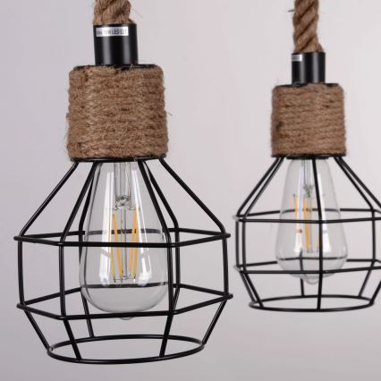 Підвісна люстра ROPE ALEGRA 4xE27/10W/230V