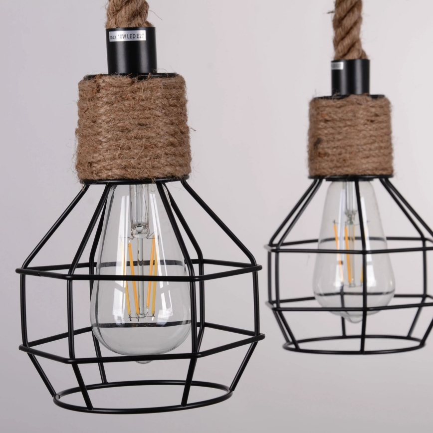 Підвісна люстра ROPE ALEGRA 4xE27/10W/230V