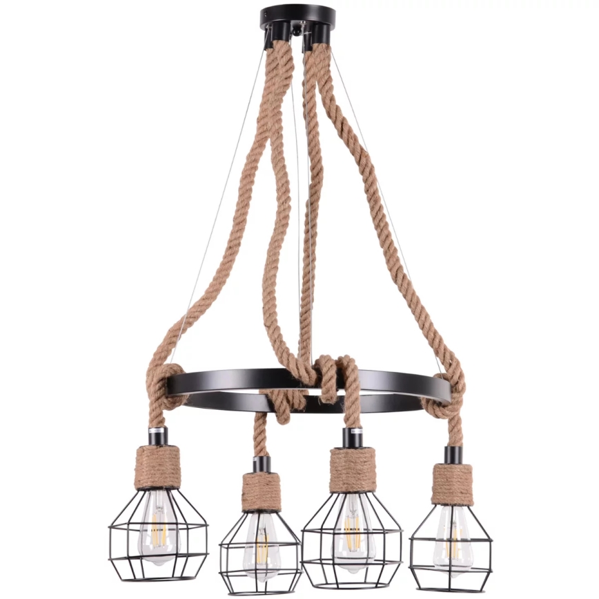 Підвісна люстра ROPE ALEGRA 4xE27/10W/230V