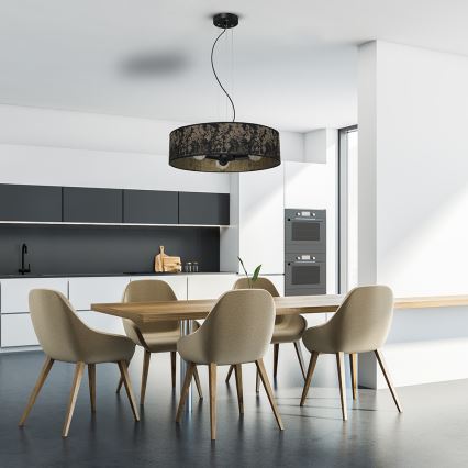 Підвісна люстра SATINO 3xE27/60W/230V золотий