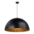 Підвісна люстра SFERA 1xE27/60W/230V діаметр 50 см чорний/мідний