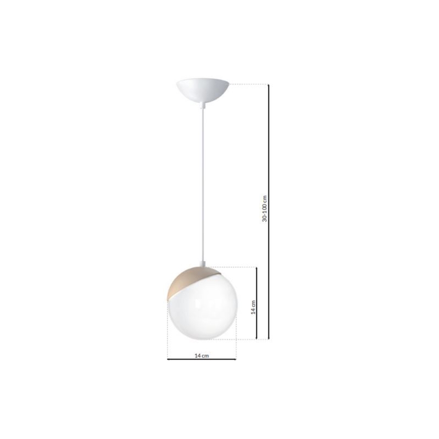 Підвісна люстра SFERA WOOD 1xE14/40W/230V