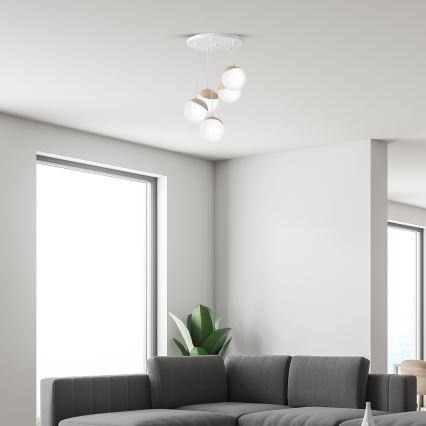 Підвісна люстра SFERA WOOD 5xE14/40W/230V