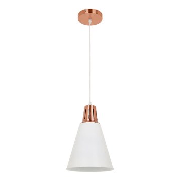 Підвісна люстра SHADE 1xE27/15W/230V мідний/білий