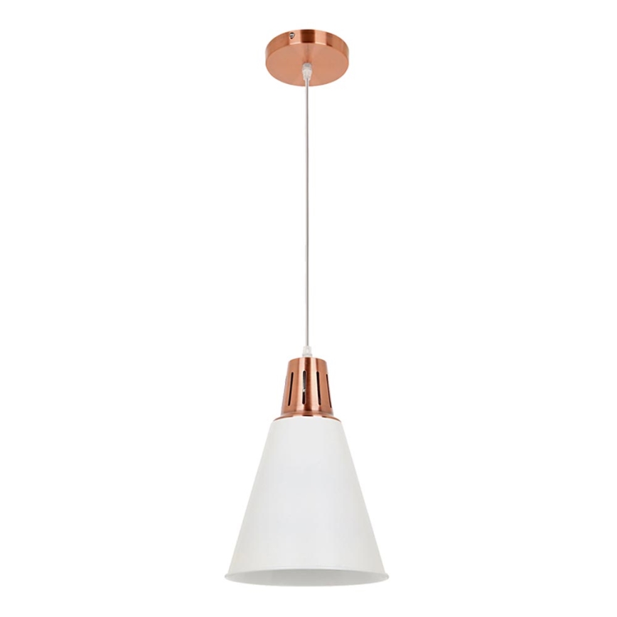 Підвісна люстра SHADE 1xE27/15W/230V мідний/білий