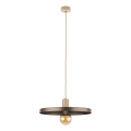 Підвісна люстра SILA 1xE27/15W/230V діаметр 40 см коричневий/бежевий