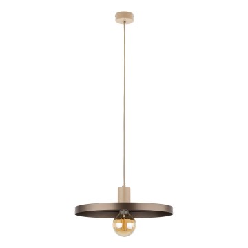 Підвісна люстра SILA 1xE27/15W/230V діаметр 40 см коричневий/бежевий