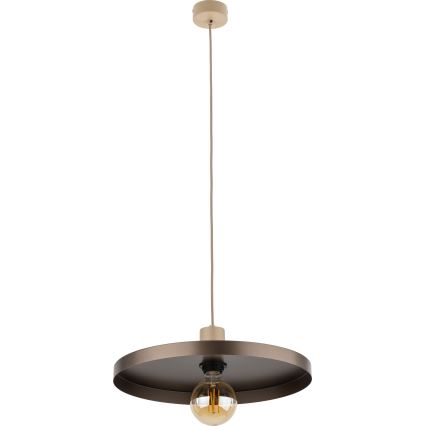 Підвісна люстра SILA 1xE27/15W/230V діаметр 40 см коричневий/бежевий