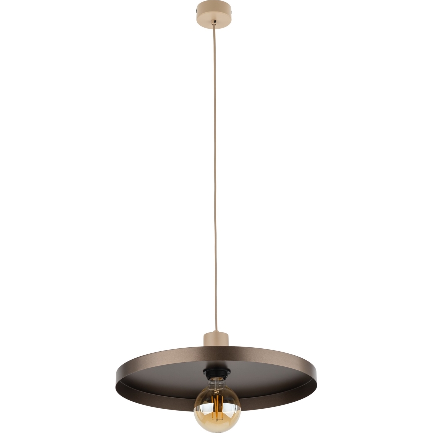 Підвісна люстра SILA 1xE27/15W/230V діаметр 40 см коричневий/бежевий