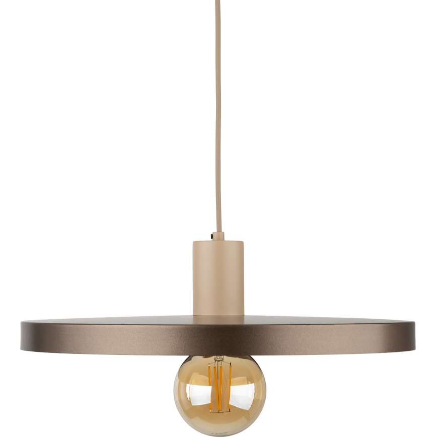 Підвісна люстра SILA 1xE27/15W/230V діаметр 40 см коричневий/бежевий