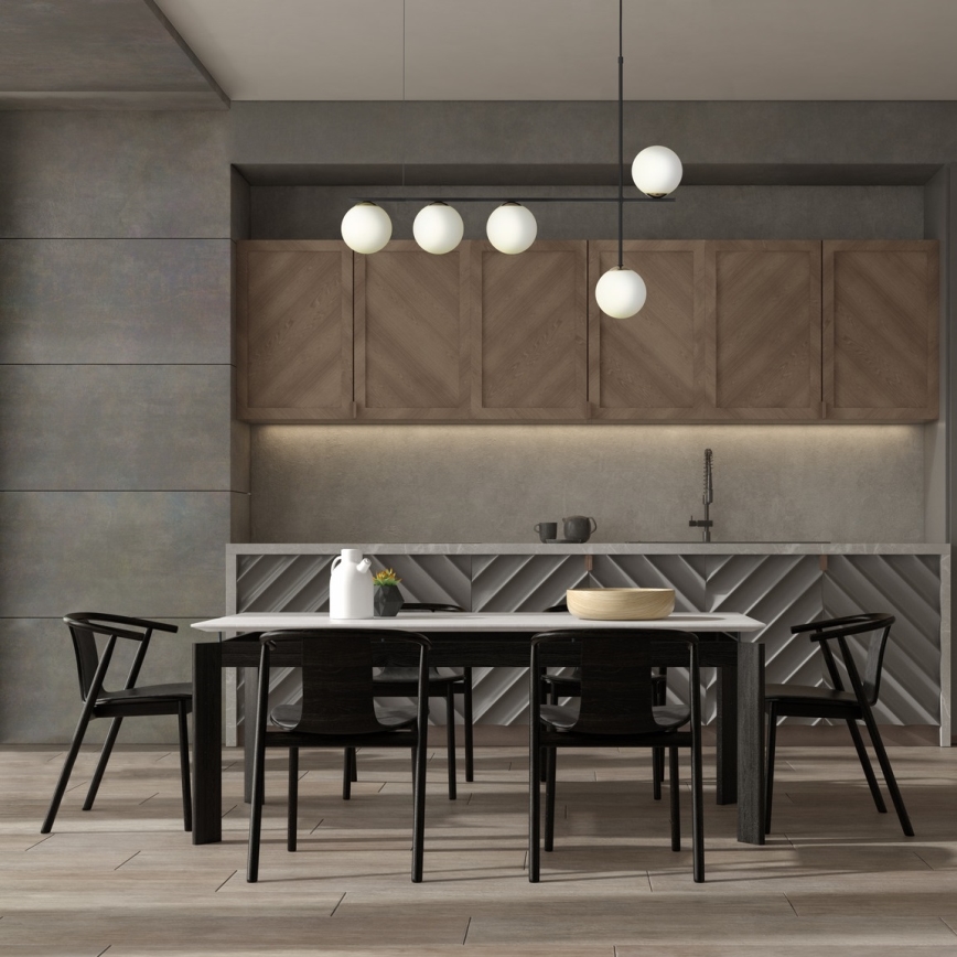 Підвісна люстра SILIA 5xG9/12W/230V чорний