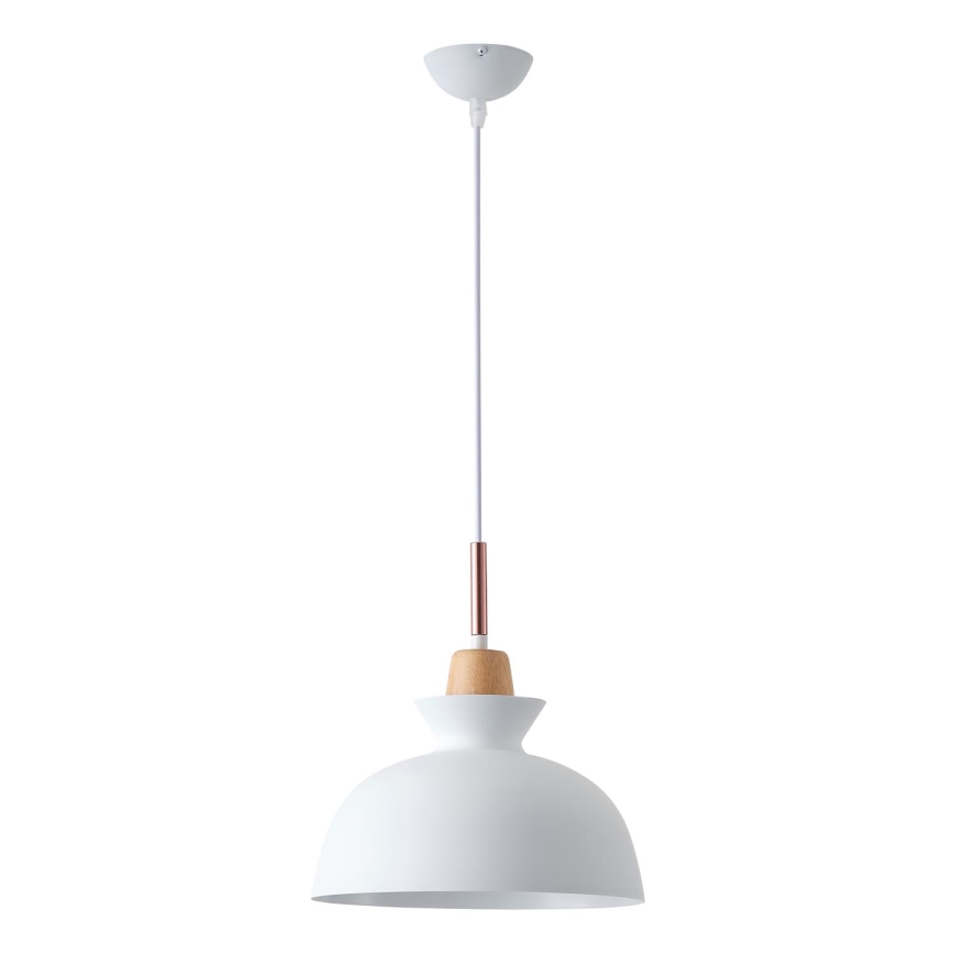 Підвісна люстра SIMPLO 1xE27/15W/230V білий діаметр 28 см