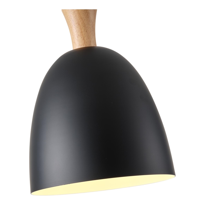 Підвісна люстра SIMPLO 1xE27/15W/230V чорний діаметр 23 см