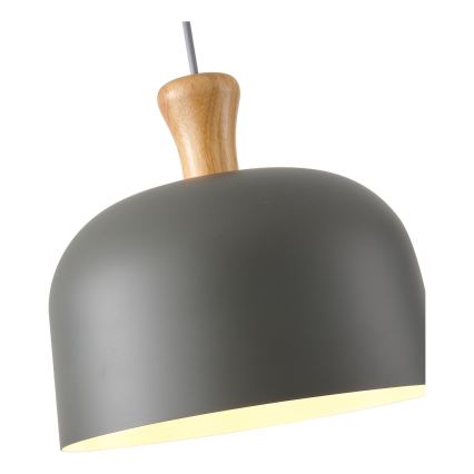 Підвісна люстра SIMPLO 1xE27/15W/230V сірий діаметр 27 см