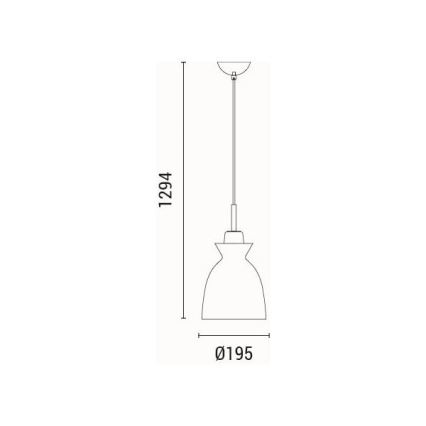 Підвісна люстра SIMPLO 1xE27/15W/230V зелений діаметр 19,5 см