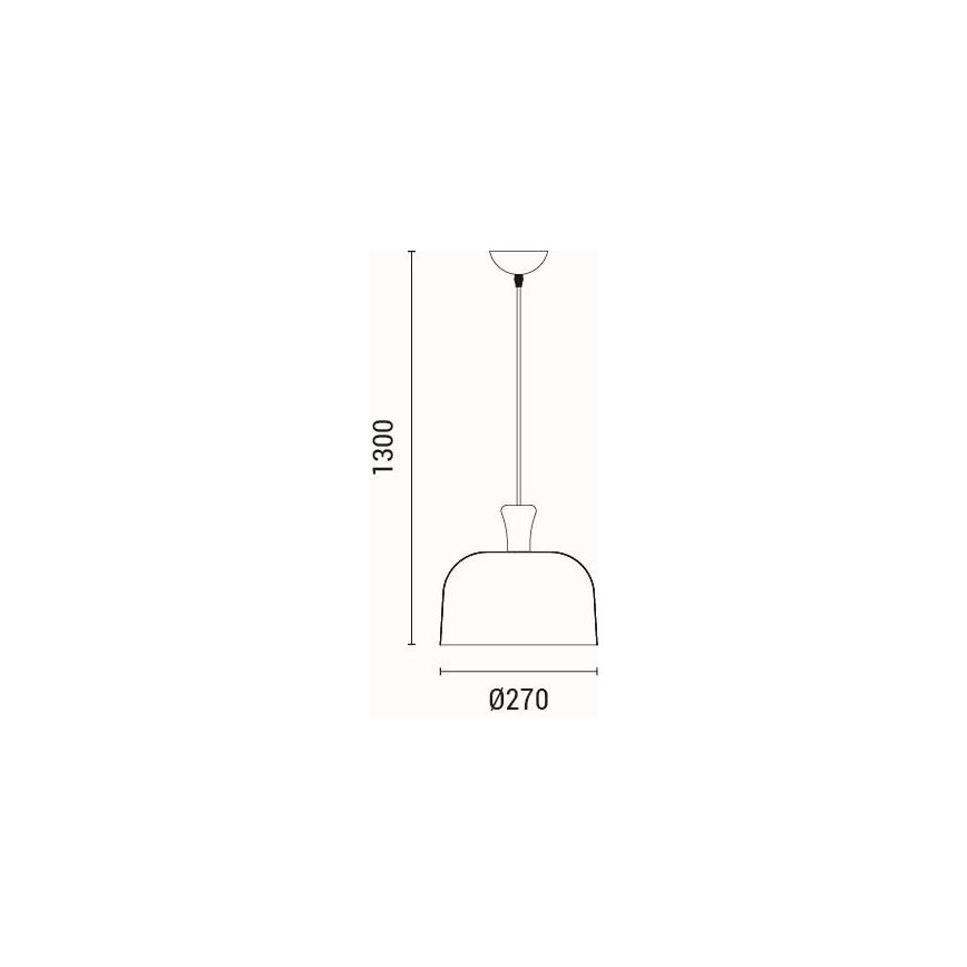 Підвісна люстра SIMPLO 1xE27/15W/230V жовтий діаметр 27 см