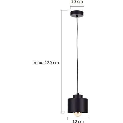 Підвісна люстра SIMPLY BLACK 1xE27/60W/230V