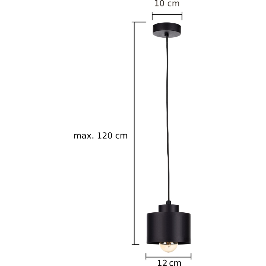 Підвісна люстра SIMPLY BLACK 1xE27/60W/230V