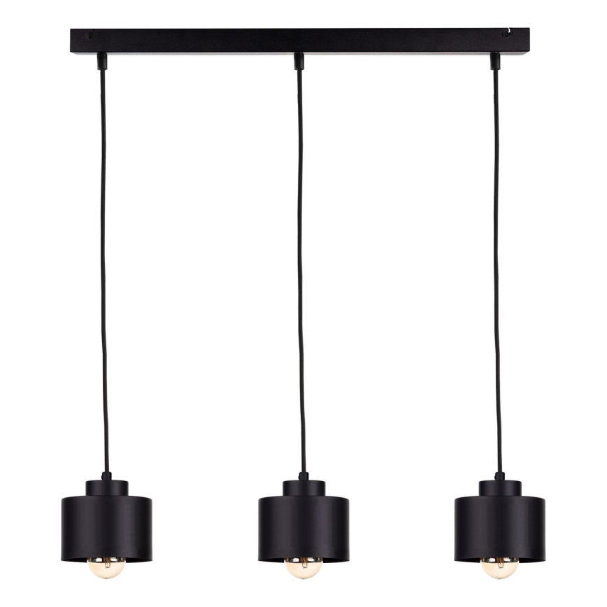 Підвісна люстра SIMPLY BLACK 3xE27/60W/230V