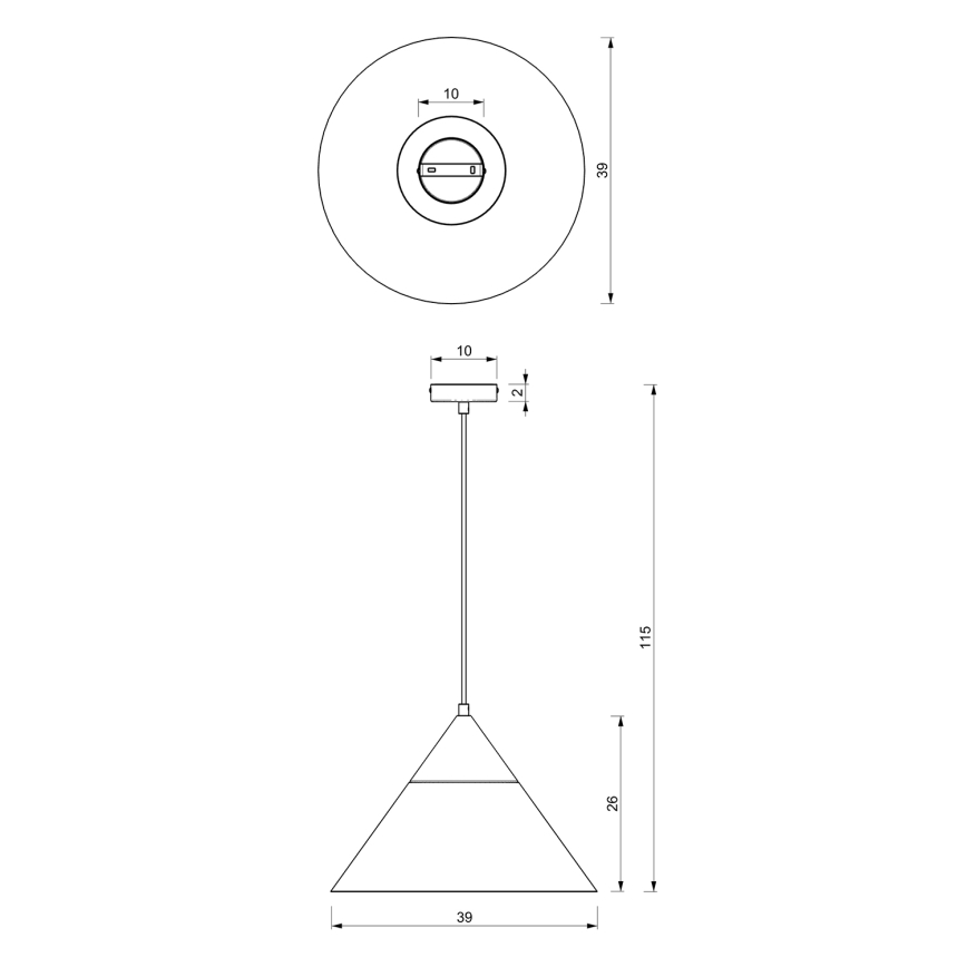 Підвісна люстра SINGLE 1xE27/15W/230V білий/бук