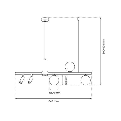 Підвісна люстра SIRIO 5xG9/25W/230V чорний