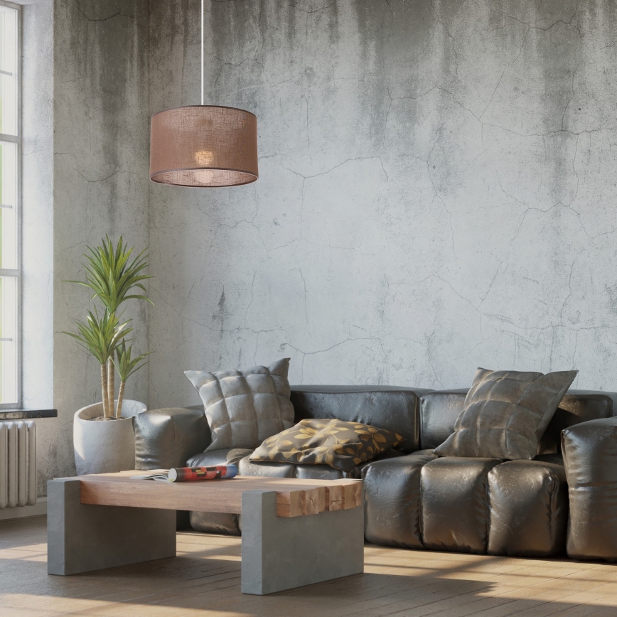 Підвісна люстра SIRJA 1xE27/60W/230V коричневий