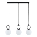 Підвісна люстра SITRO 3xE14/10W/230V чорний/білий