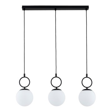 Підвісна люстра SITRO 3xE14/10W/230V чорний/білий