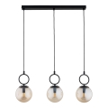 Підвісна люстра SITRO 3xE14/10W/230V чорний/димчастий бежевий