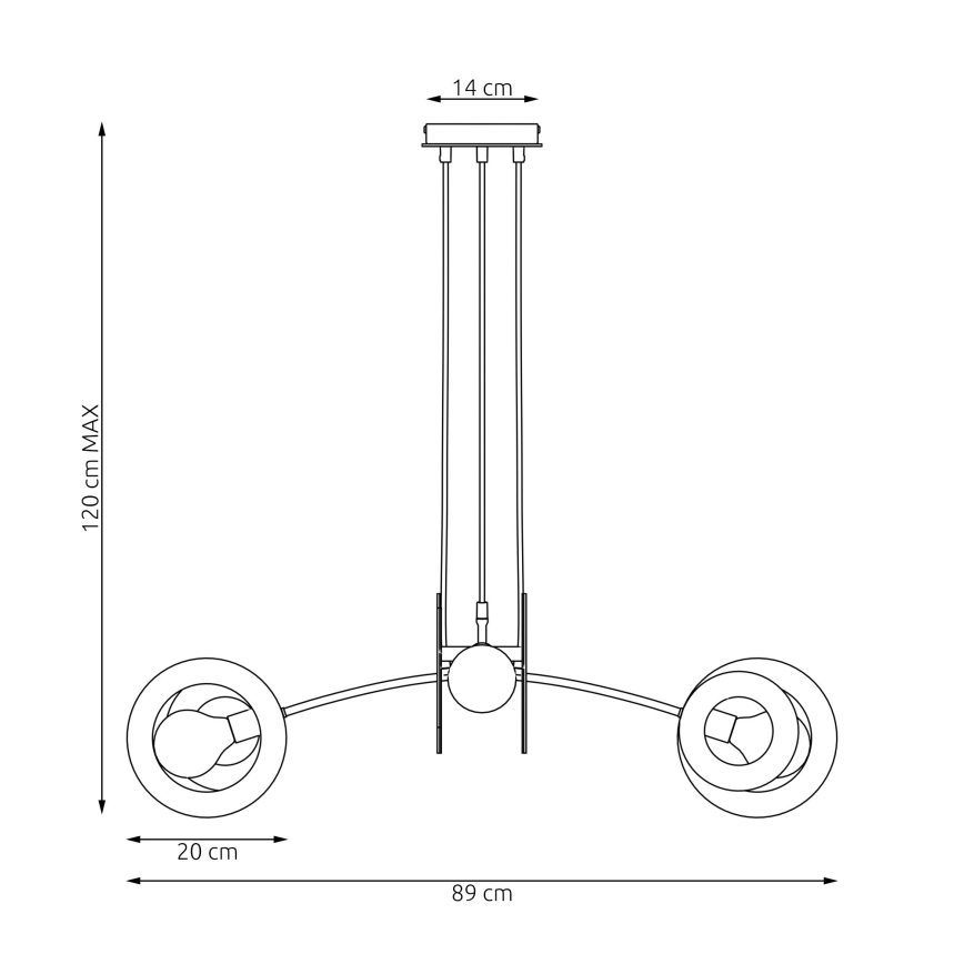 Підвісна люстра SKIVA 4xE27/15W/230V чорний/бежевий