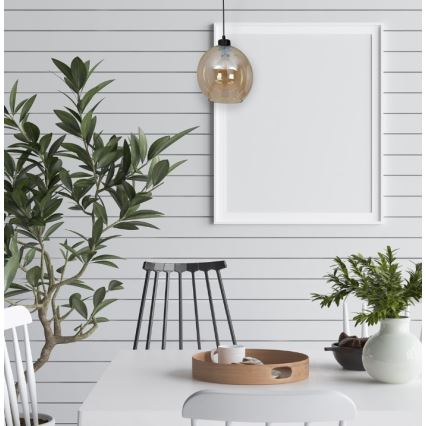 Підвісна люстра SOFIA 1xE27/60W/230V коричневий