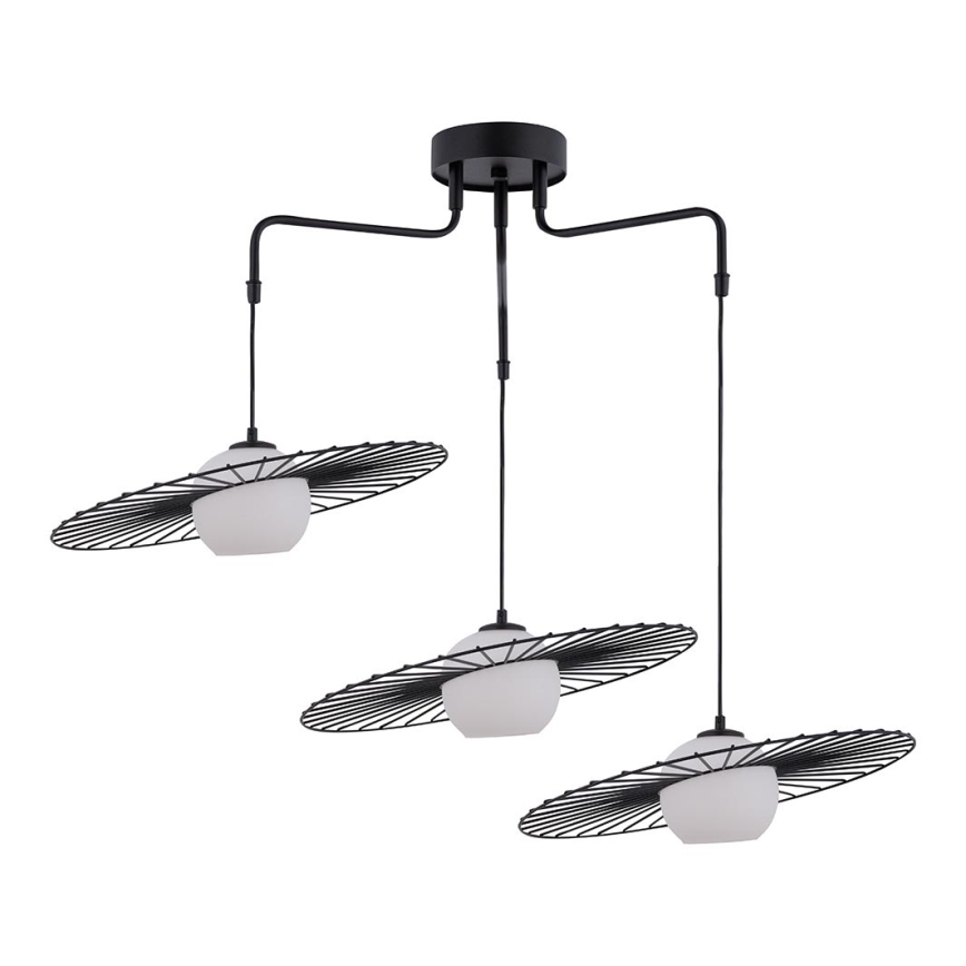 Підвісна люстра SOL 3xE27/60W/230V чорний