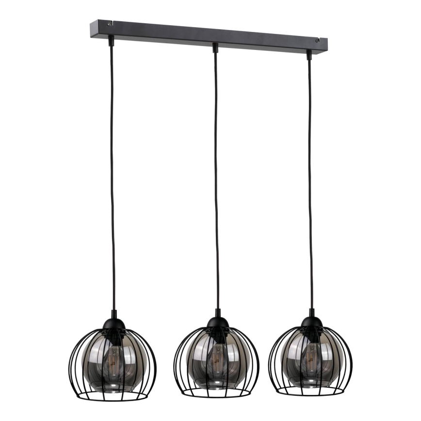 Підвісна люстра SOLO BLACK 3xE27/60W/230V