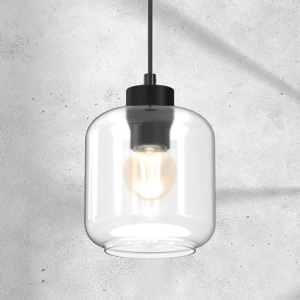 Підвісна люстра SOMBRA 1xE27/60W/230V прозорий