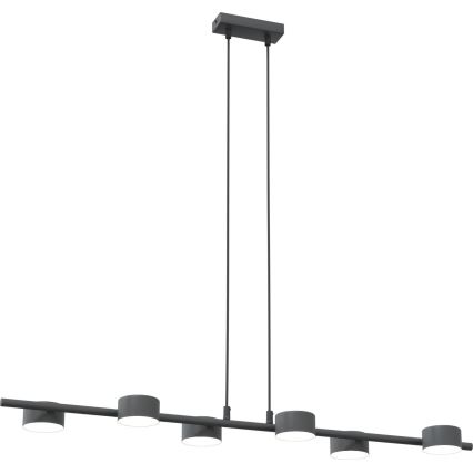 Підвісна люстра SORA 6xGX53/12W/230V чорний