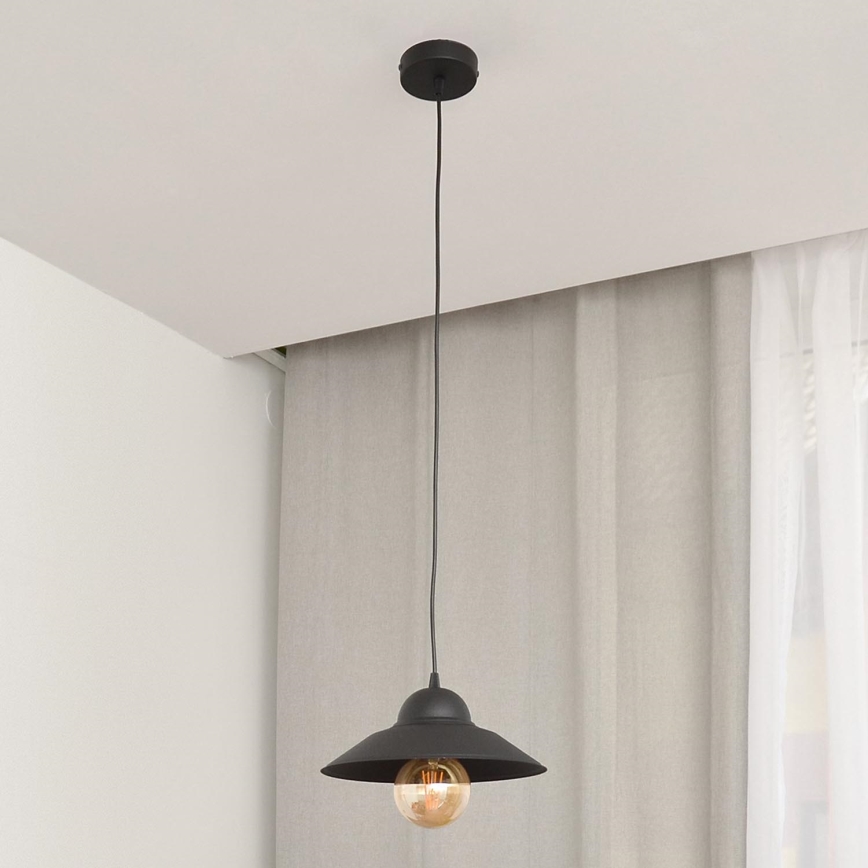 Підвісна люстра SORAPIS 1xE27/15W/230V чорний