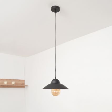 Підвісна люстра SORAPIS 1xE27/15W/230V чорний