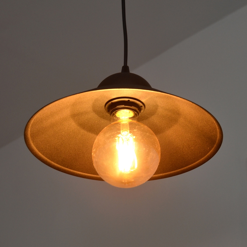 Підвісна люстра SORAPIS 1xE27/15W/230V чорний