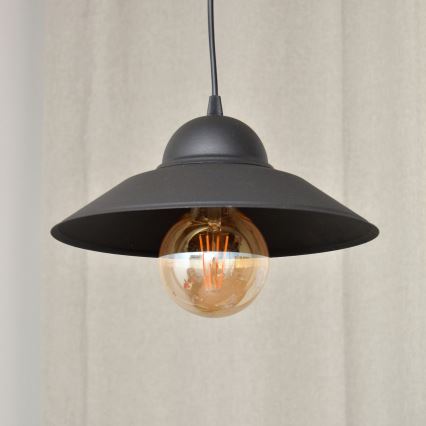 Підвісна люстра SORAPIS 1xE27/15W/230V чорний