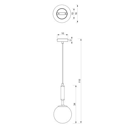 Підвісна люстра SPIRA 1xE14/15W/230V чорний