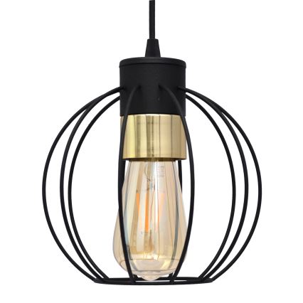 Підвісна люстра STARLIGHT 1xE27/15W/230V чорний/золотий