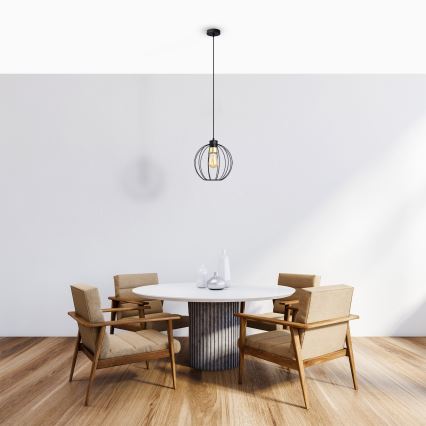 Підвісна люстра STARLIGHT 1xE27/15W/230V чорний/золотий