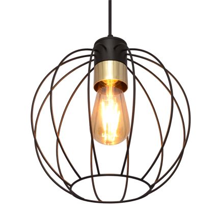 Підвісна люстра STARLIGHT 1xE27/15W/230V чорний/золотий